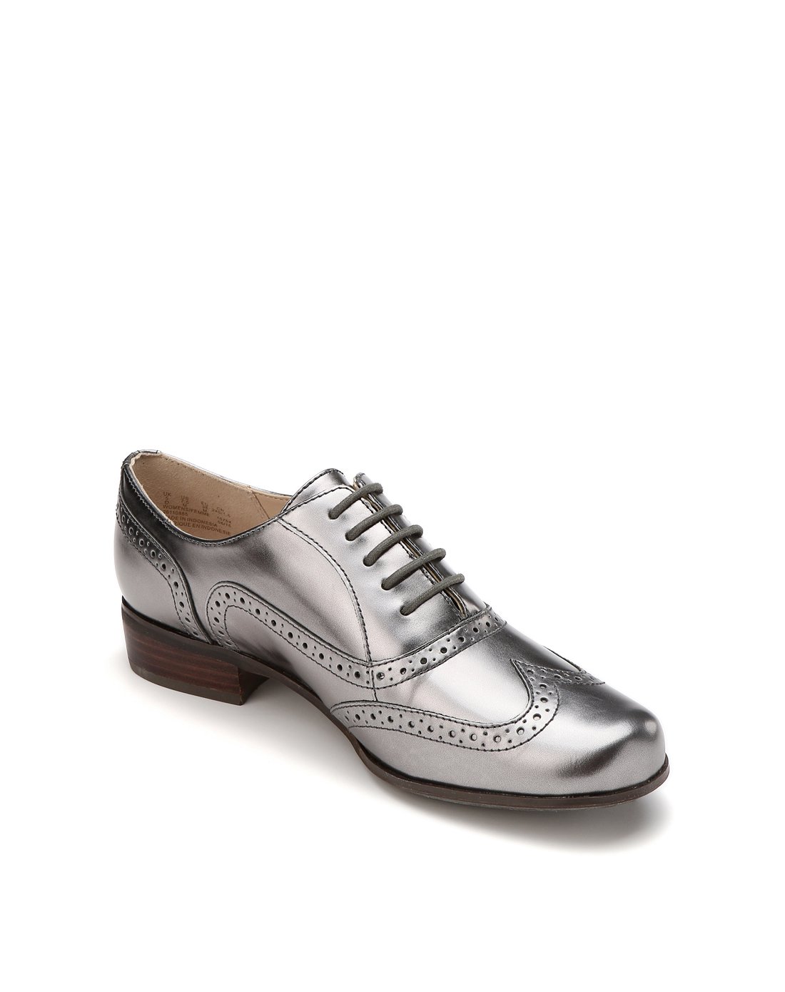 女款深银灰色英伦个性系带单鞋