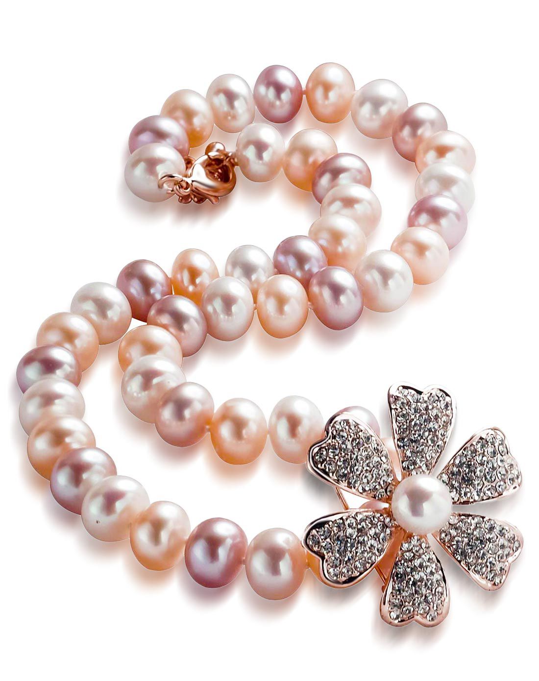 水年华 豪华混彩款天然珍珠项链