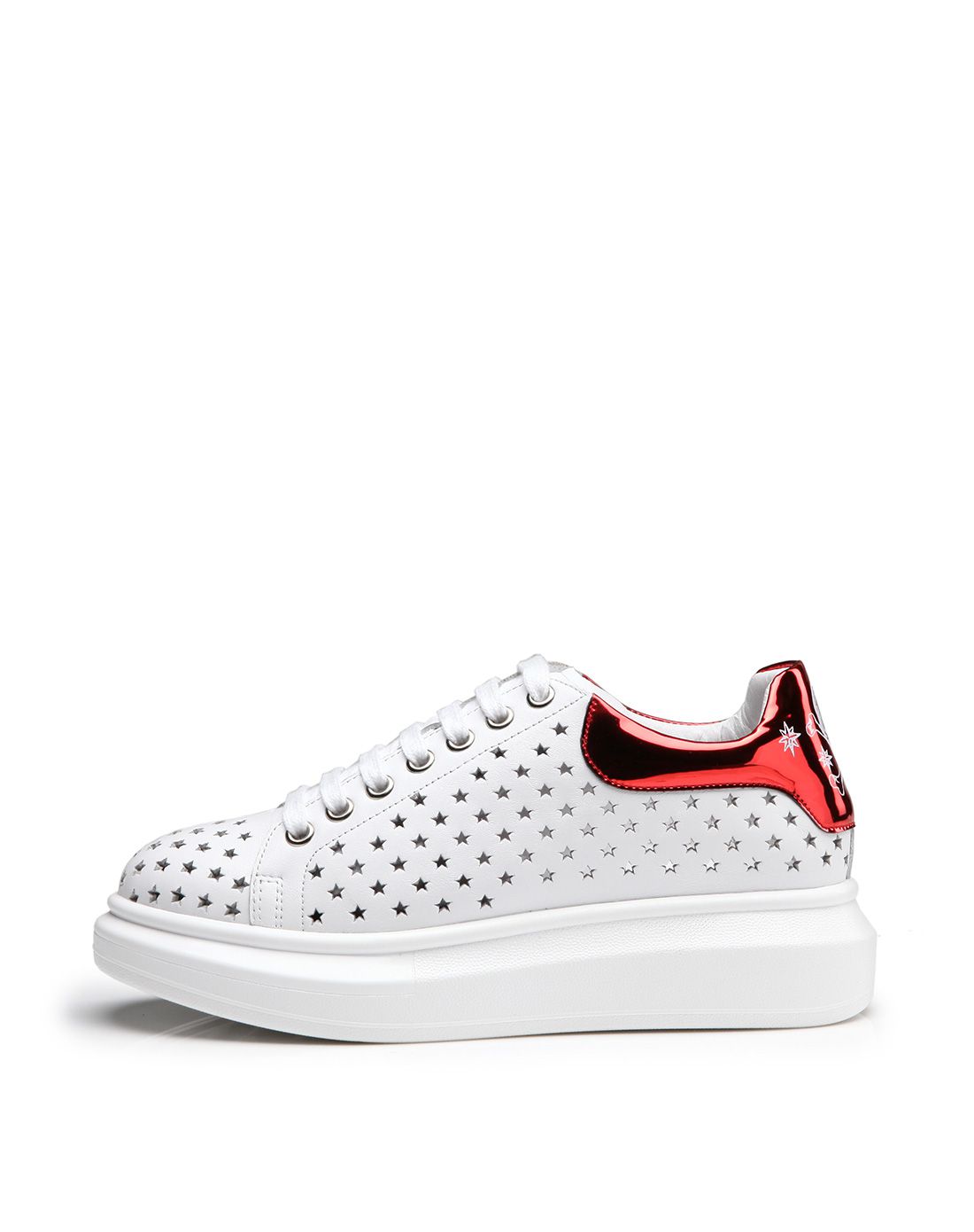 牛皮 tpu红色休闲鞋