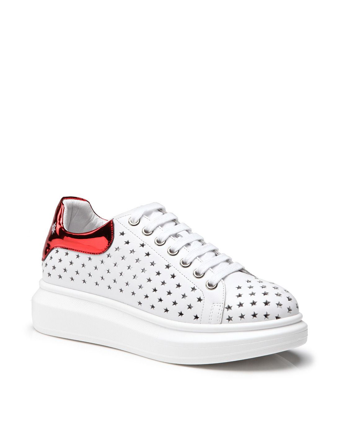 牛皮 tpu红色休闲鞋