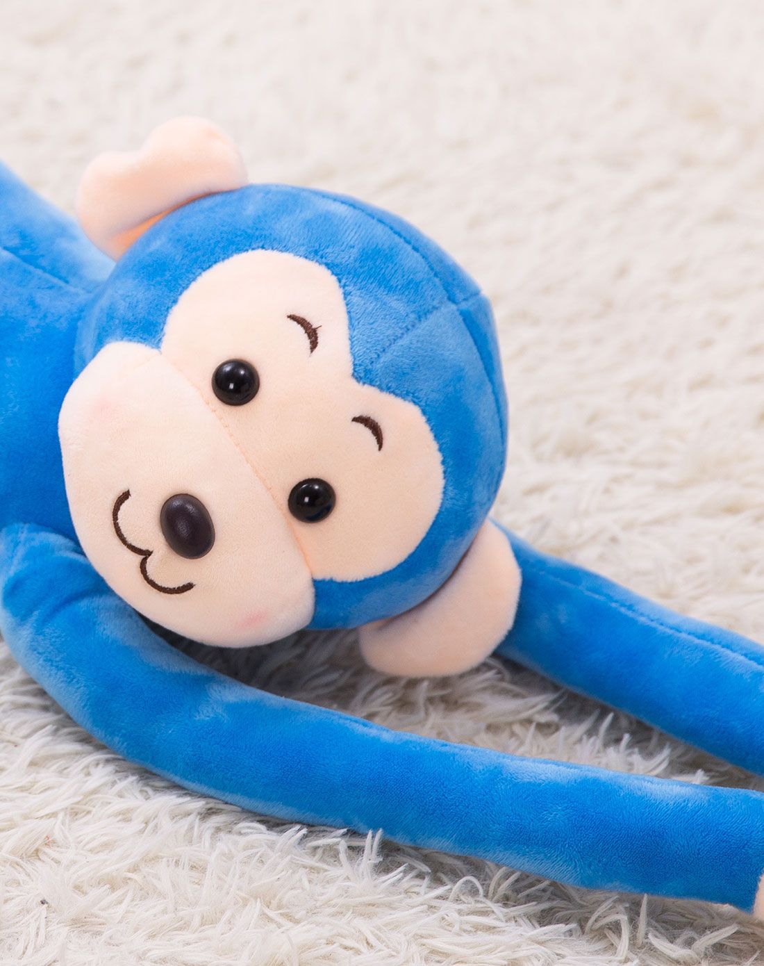 可爱长臂猴公仔-蓝色45cm