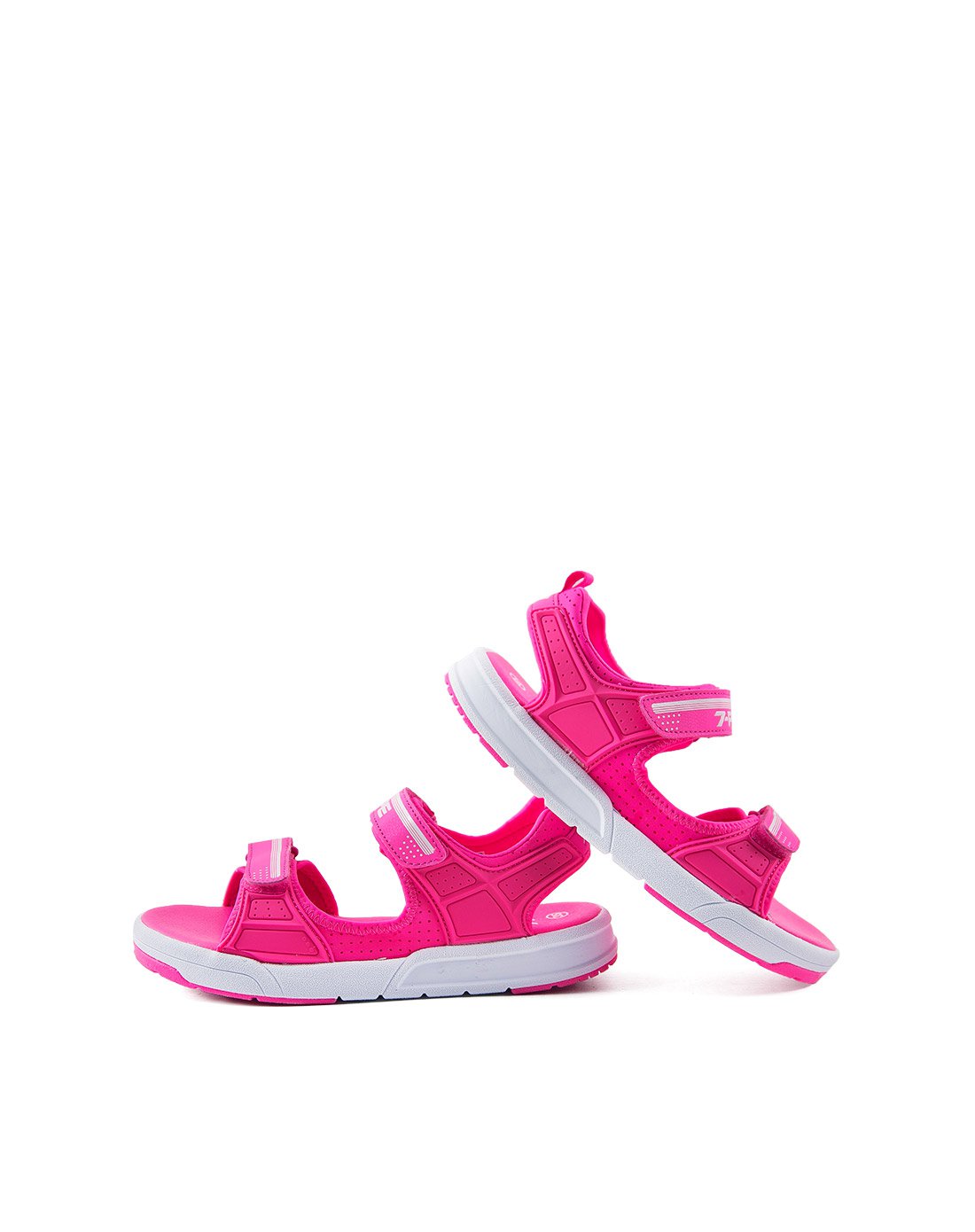 七波辉凉鞋 夏季新品 时尚舒适凉鞋 女中童沙滩鞋玫红