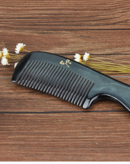 天然黑水牛角梳 手工打磨 不伤发 送礼