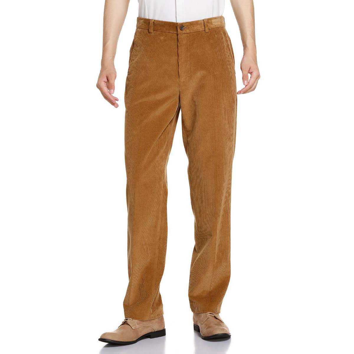 mainline男款浅棕色灯芯绒纯棉长裤