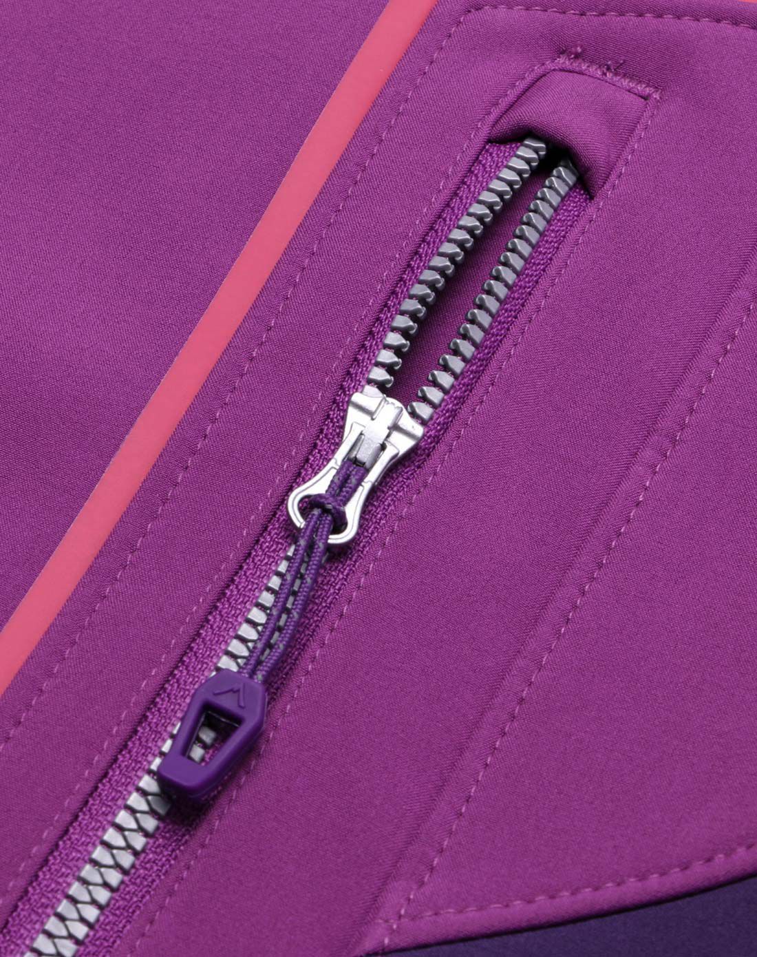 撞色拼接 女款紫罗兰/暗紫长袖外套