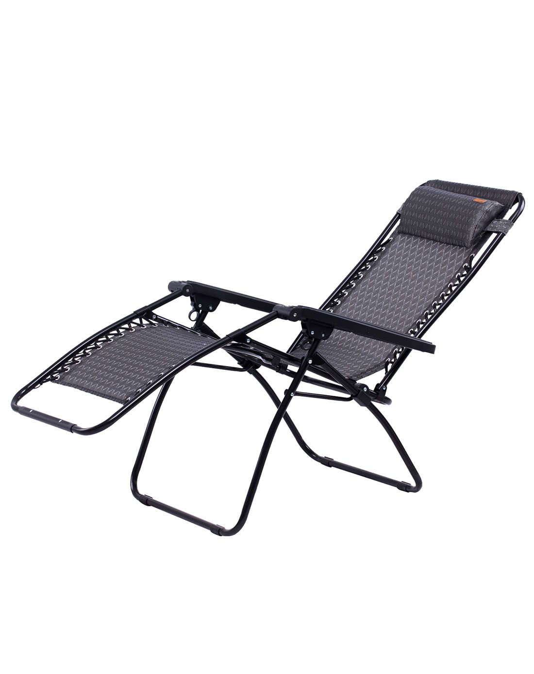 中灰色自由调节折叠午休躺椅舒适版