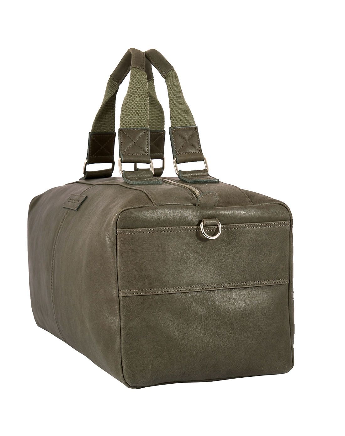 > andrea cardone绿军色牛皮休闲大号手提包