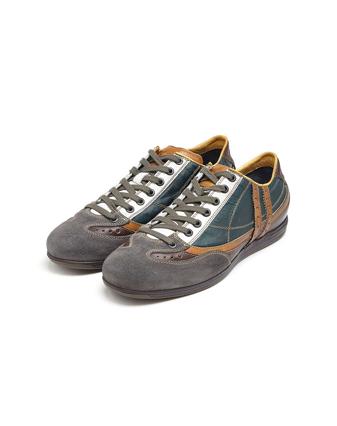 意大利进口 深灰色牛皮运动休闲鞋