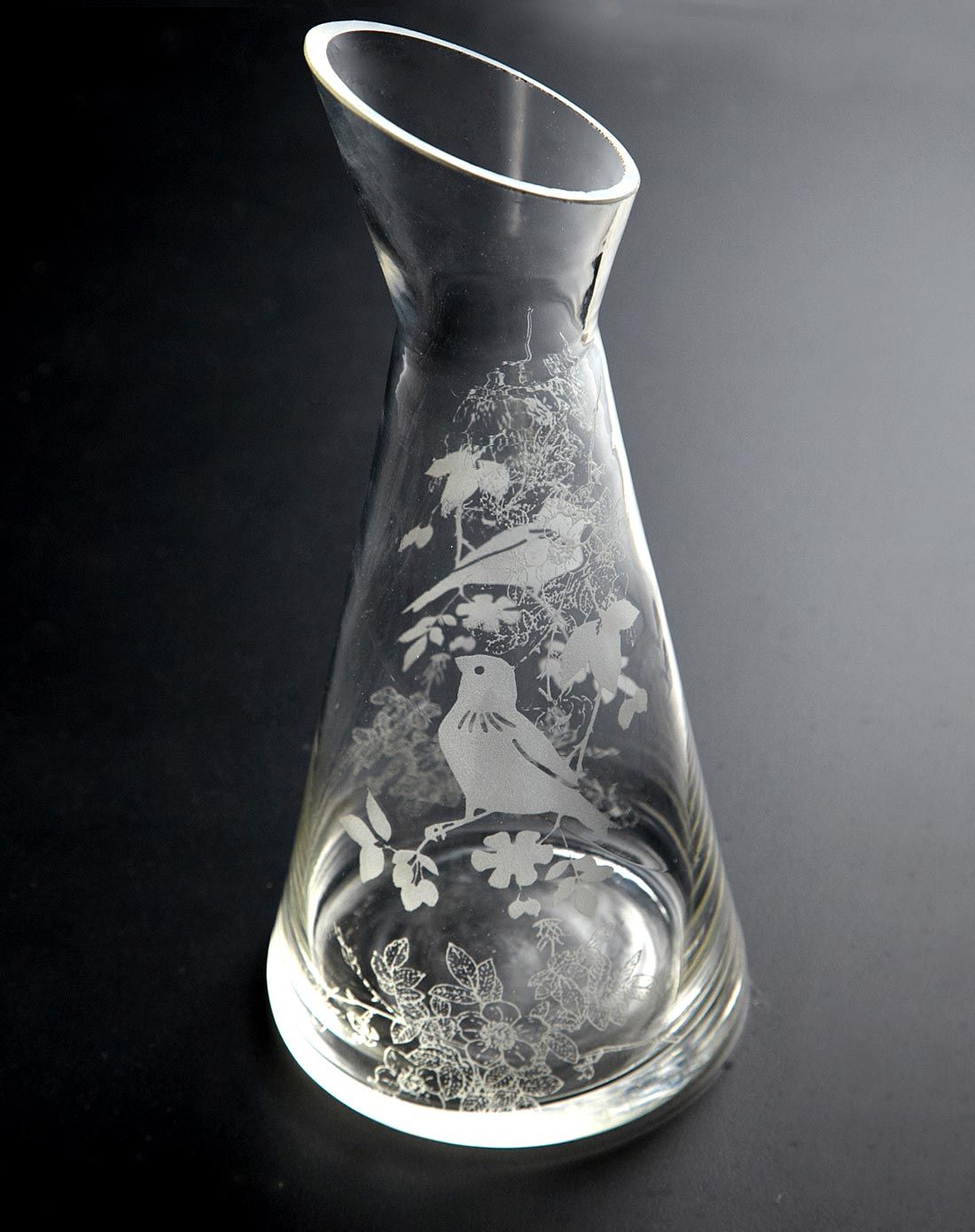 美式蕾丝喷砂高档水晶玻璃醒酒器-鸟之声