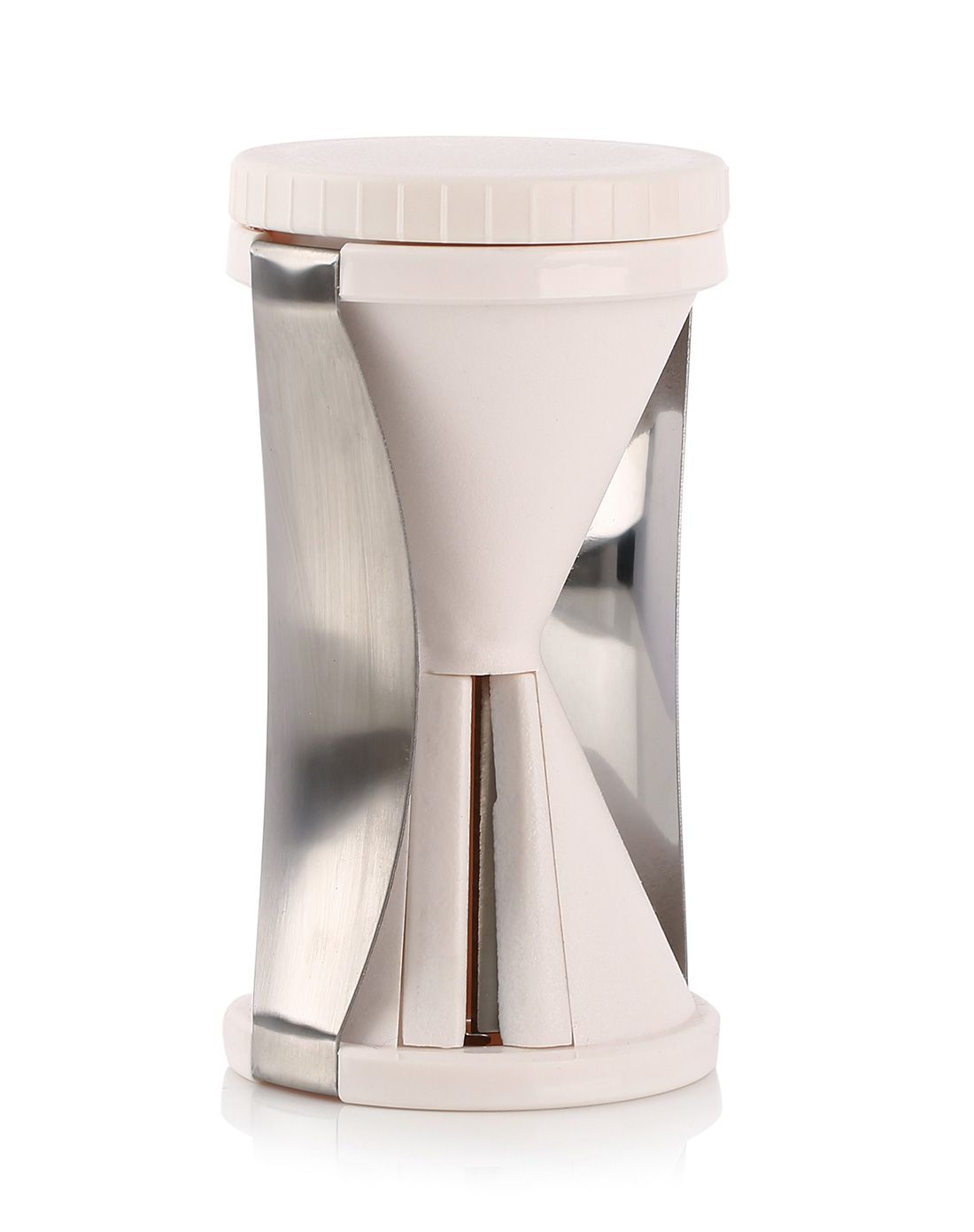 不锈钢多功能双面旋转漏斗削丝器(白色)