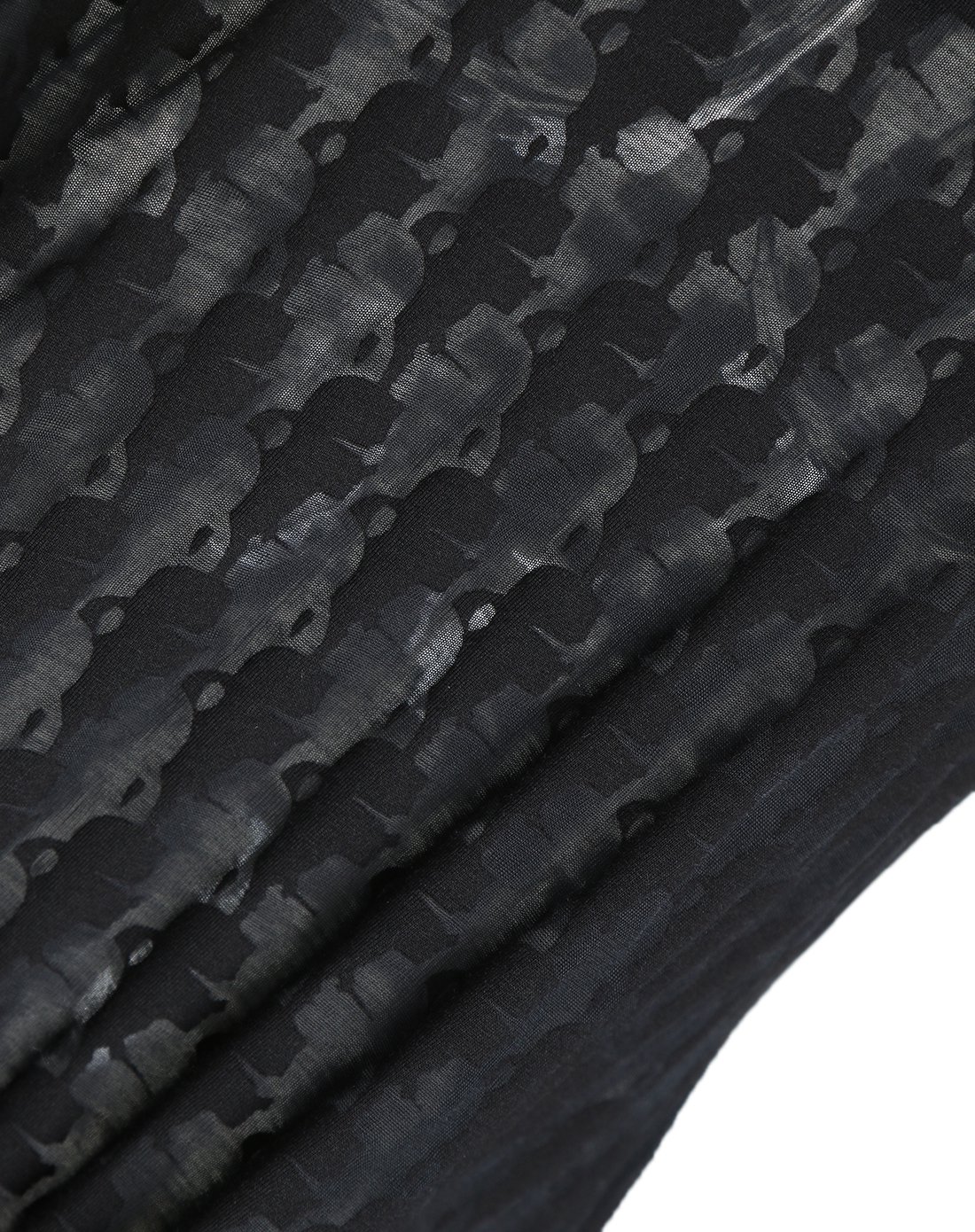 karl女款黑色暗纹雕花无袖上衣