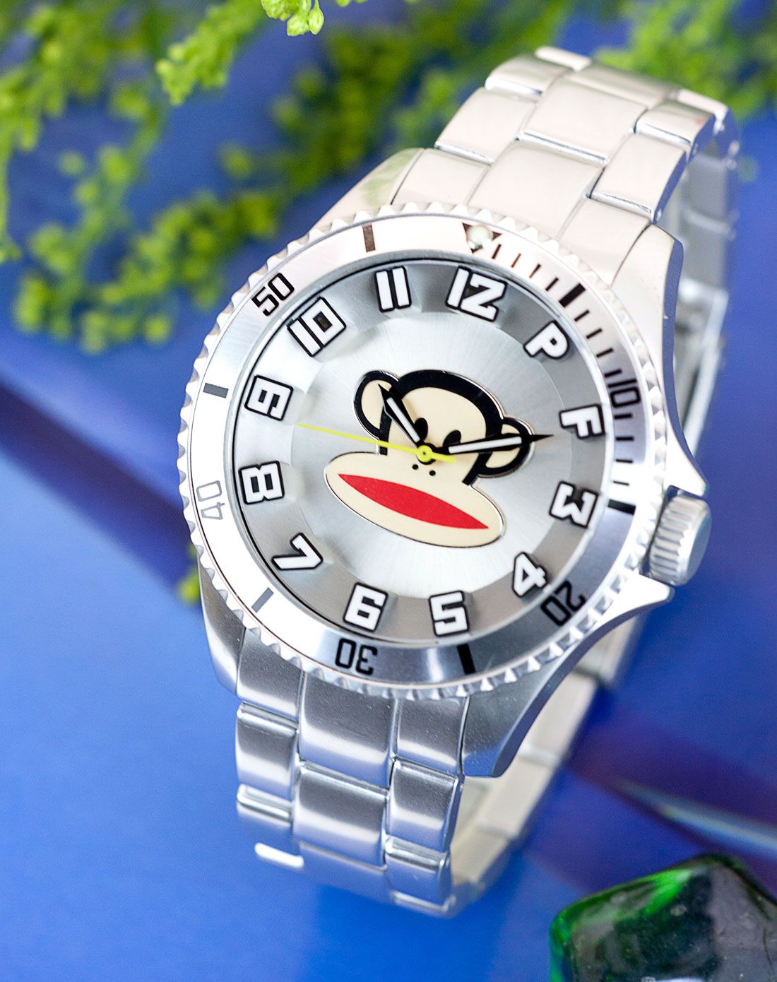 大嘴猴paul frank儿童时尚手表专场 > paul frank/大嘴猴银色石英表