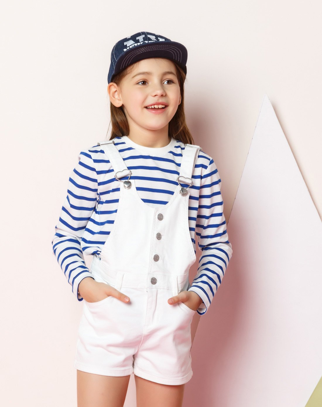 e-land kids 女童牛仔裤 白色 130