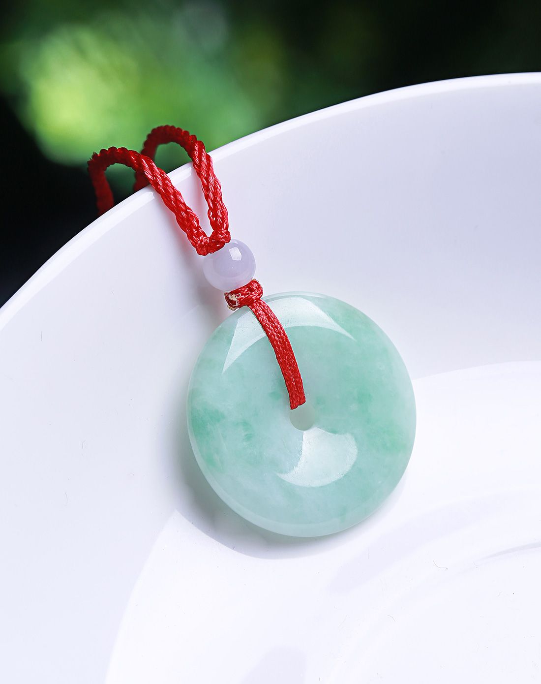 晶萃轩ching sui hin玉器专场a货翡翠冰种水润飘阳绿一生平安吊坠jcx