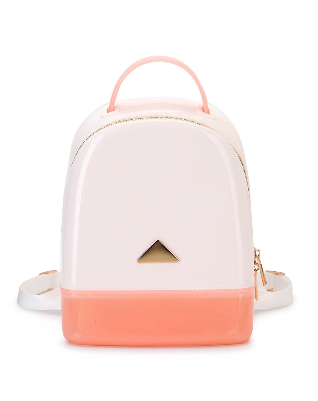 2016新品白 粉果冻包双肩背包学院背包