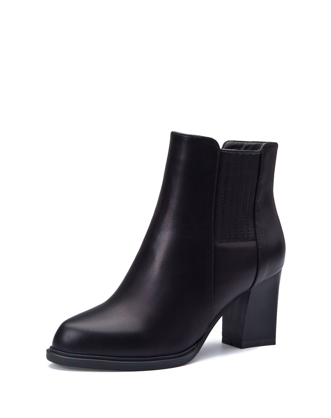 非谜fallinmiss反季冬季尖头粗高跟 黑色女靴子fm15q00009119黑色