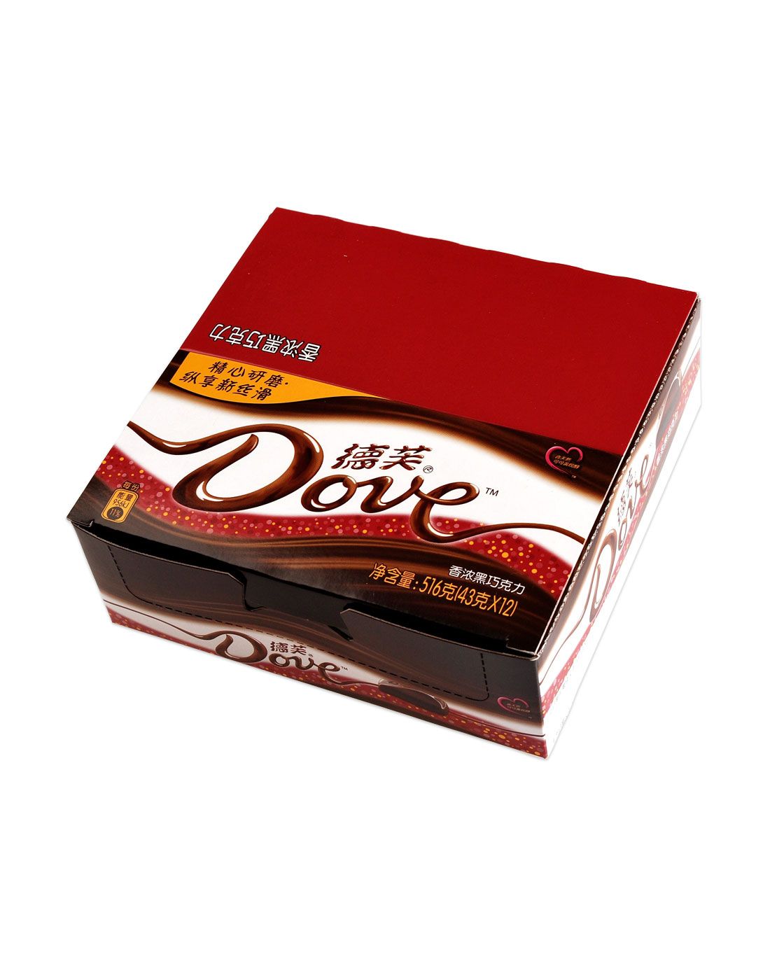 德芙黑巧克力43g*12整盒