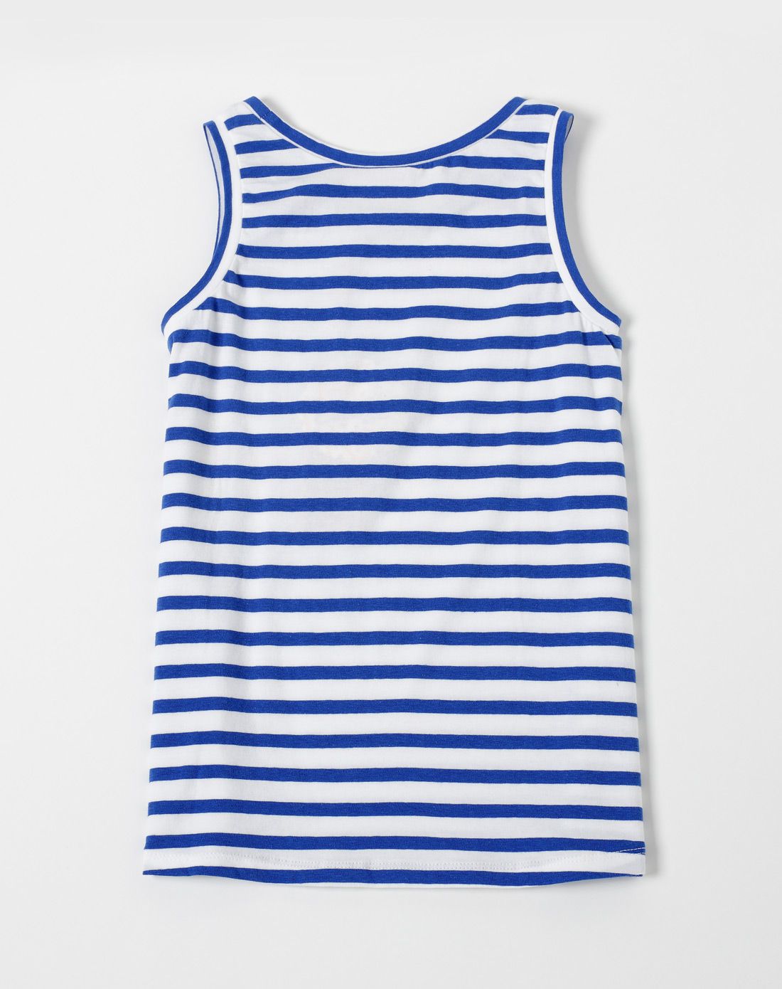 女童海军蓝色条纹印花背心