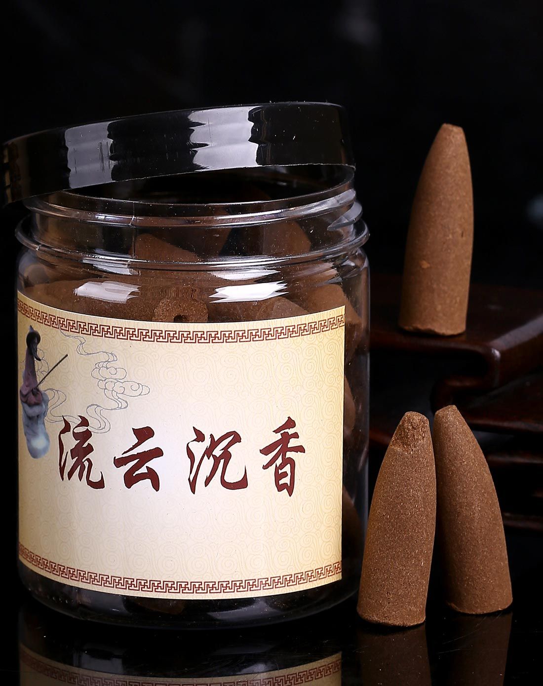 > 流云沉香塔香75g(倒流香)