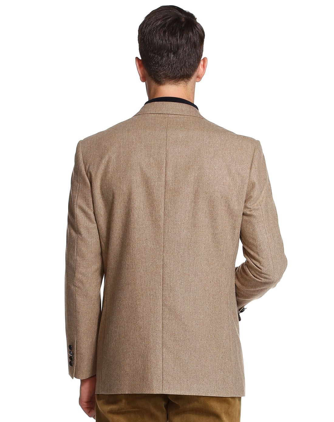 100%纯羊毛经典舒适浅卡其色单西装