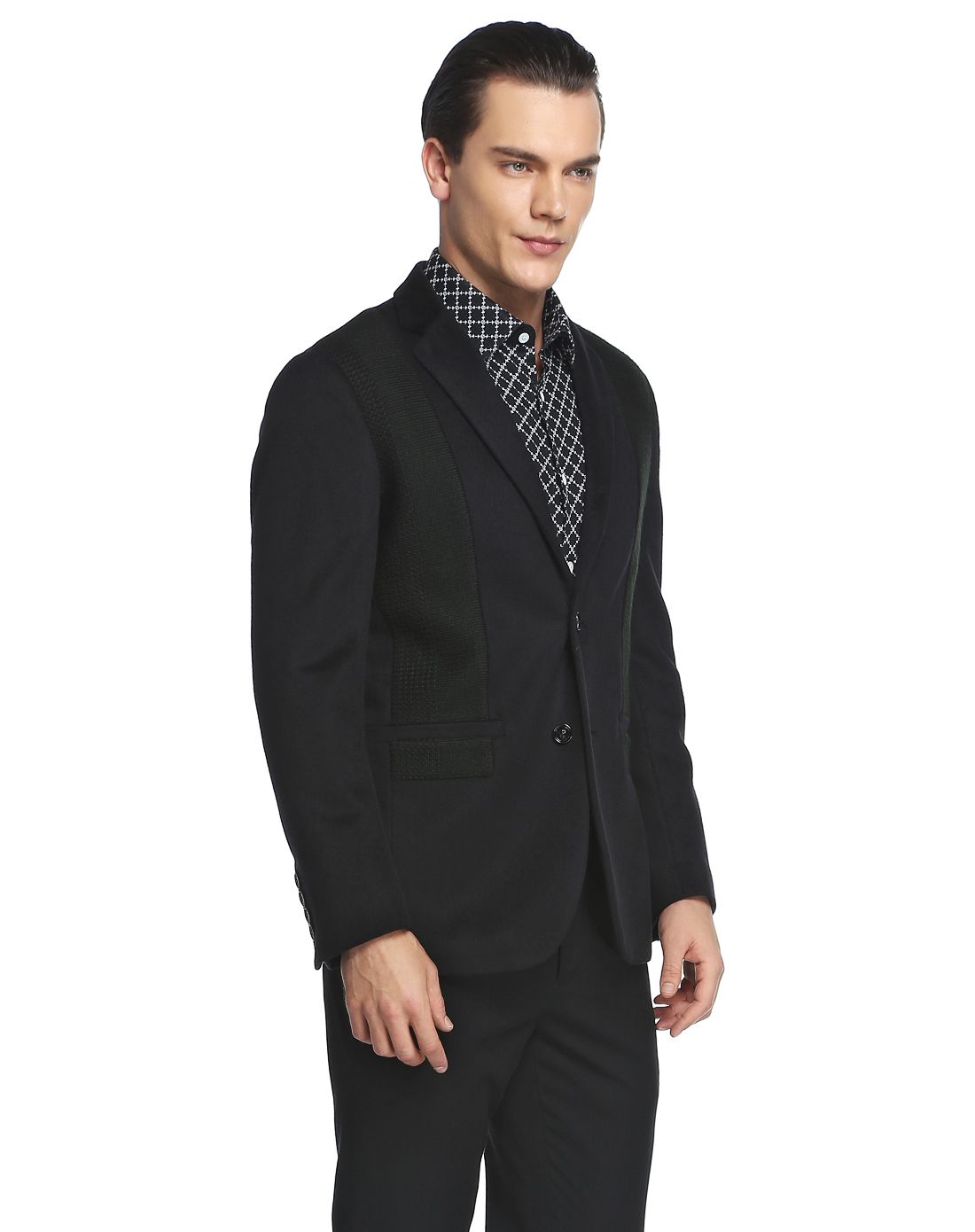 威斯康尼vskonne黑色时尚百搭长袖西服915833711901_唯品会