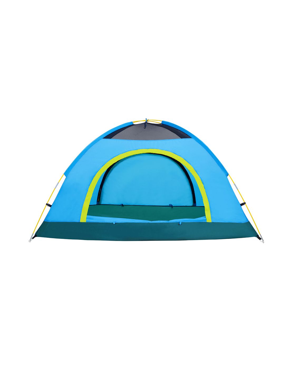 双门透气 中性宝蓝色双层帐篷 简易搭建