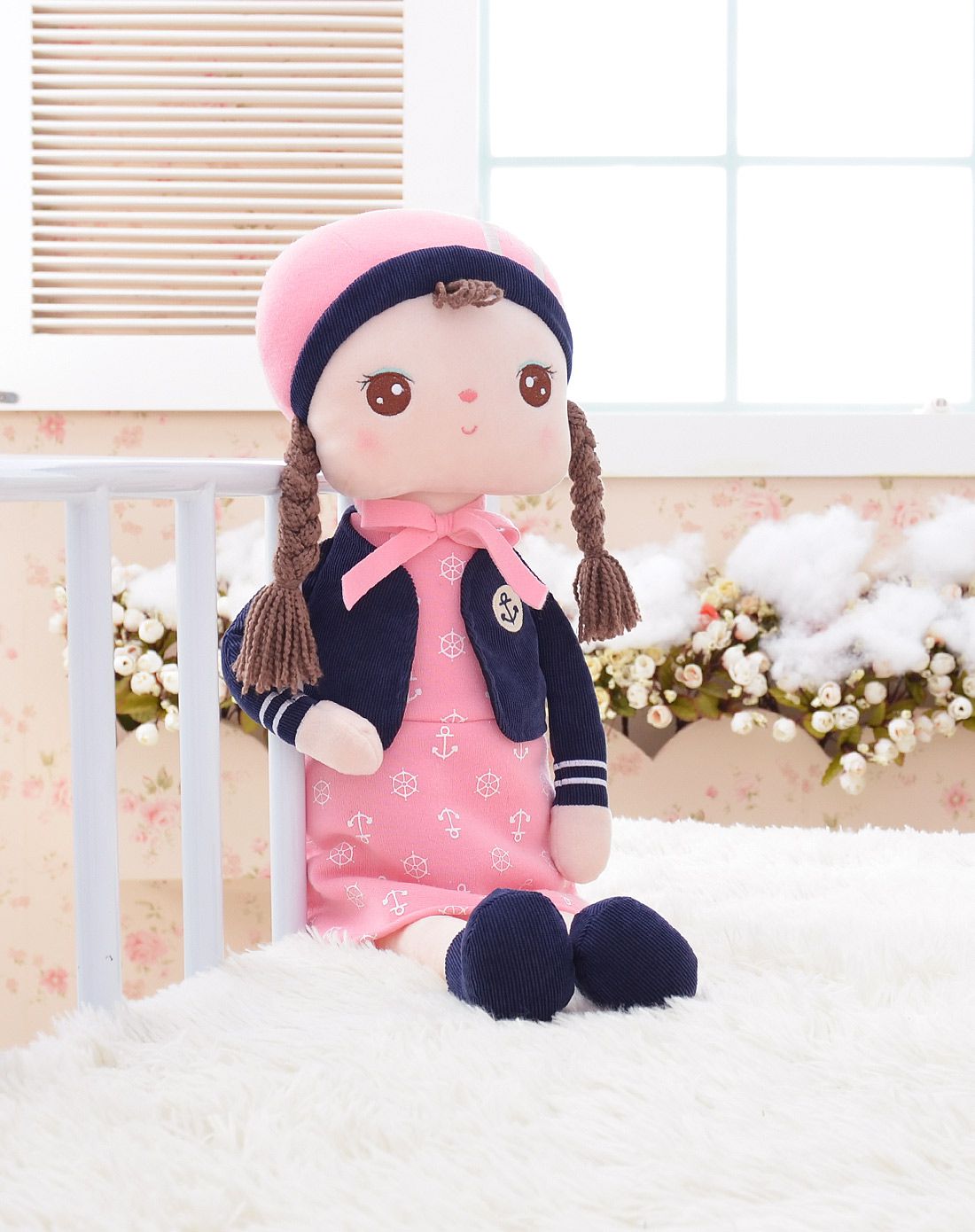 metoo 安吉拉布娃娃 粉色海军 中号