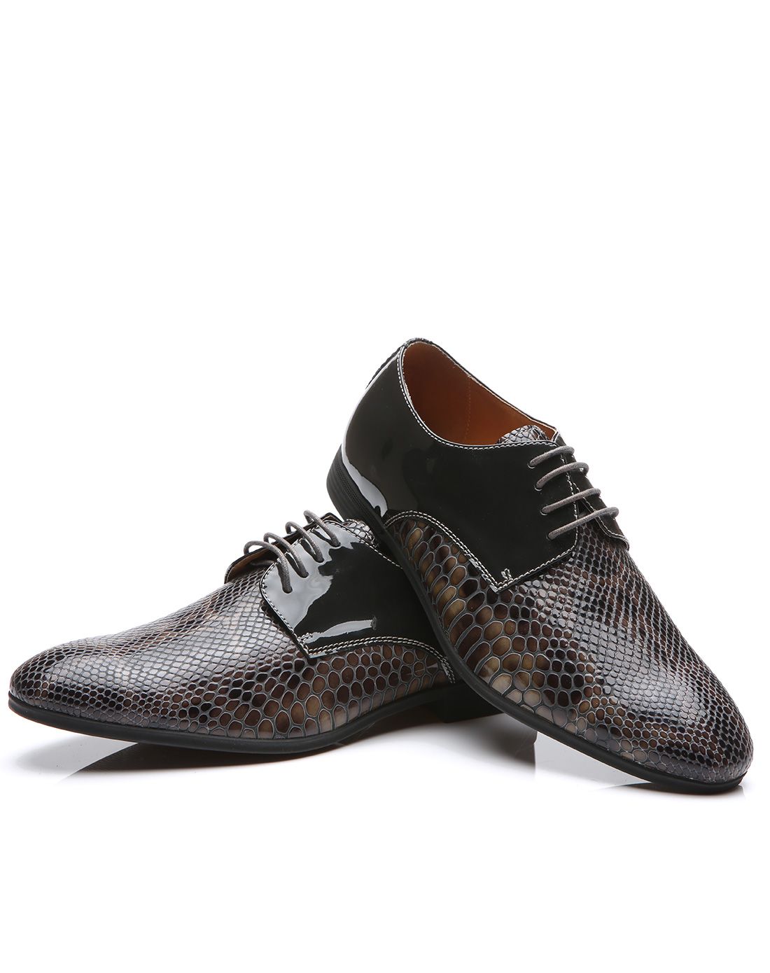 男士漆皮系带牛皮皮鞋