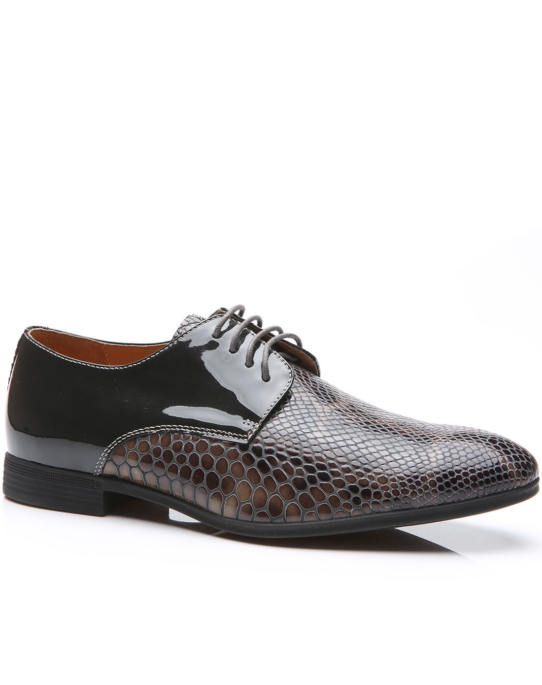 男士漆皮系带牛皮皮鞋