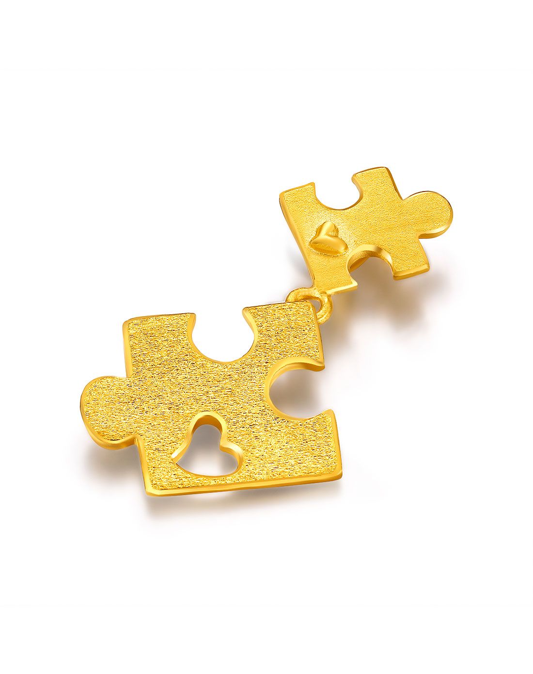 > 时尚足金拼图吊坠(计价)约2.72g