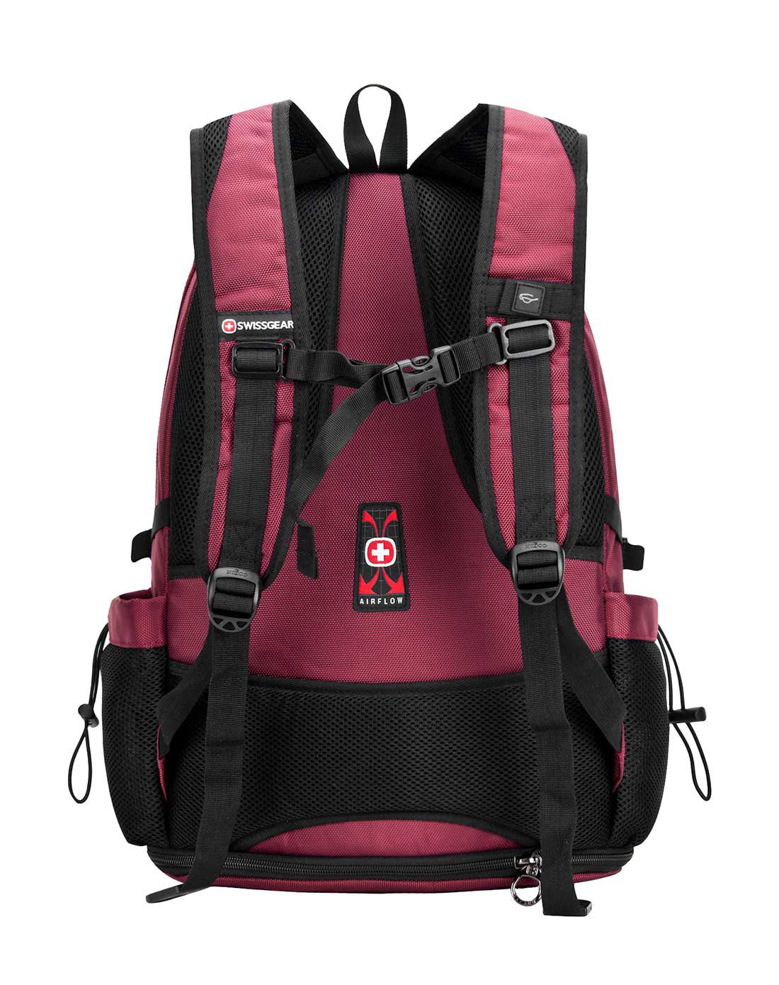 中性枣红色色15.6寸双肩电脑背包