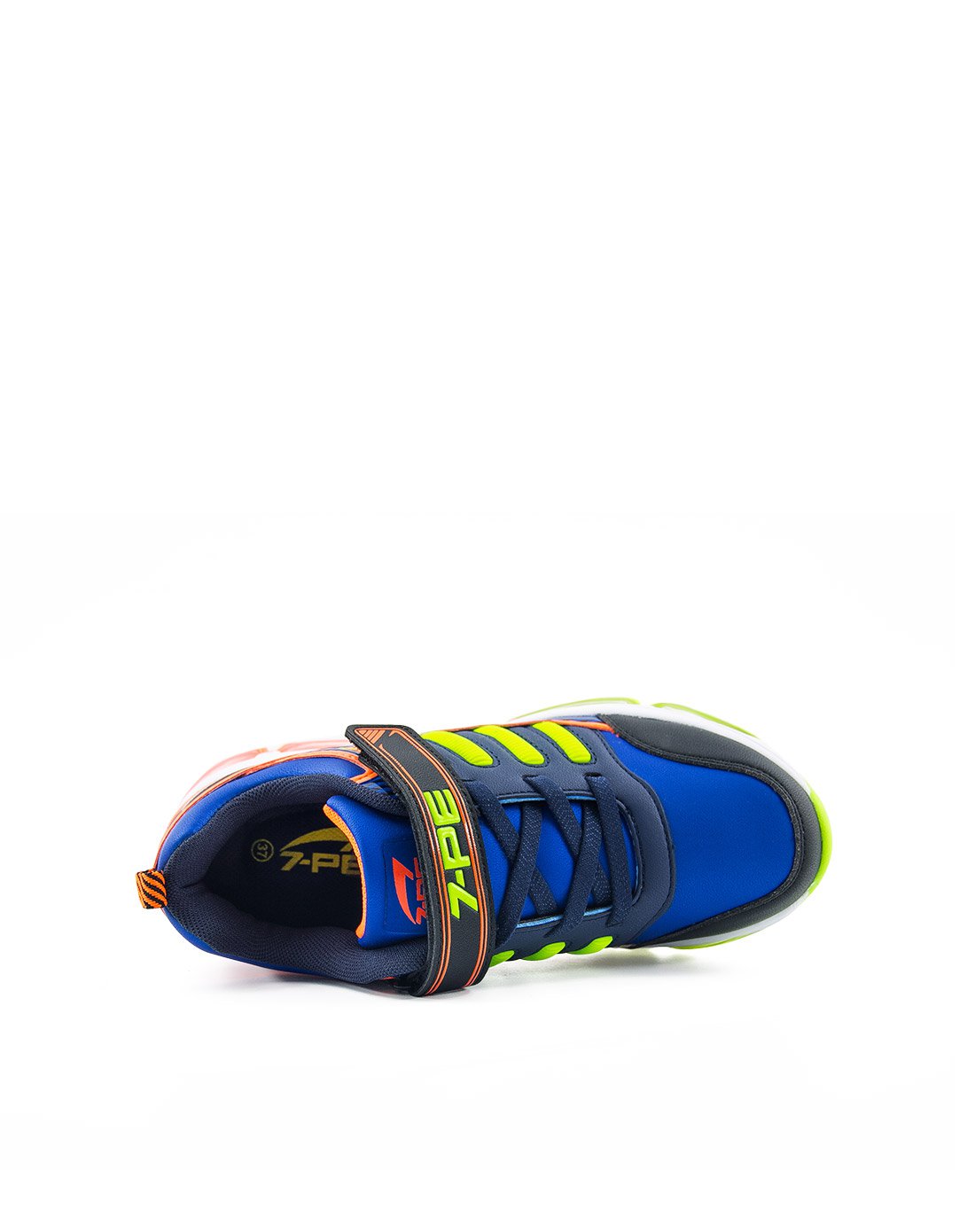 七波辉正品 新品男童深蓝运动鞋皮面鞋青少年休闲鞋气垫鞋