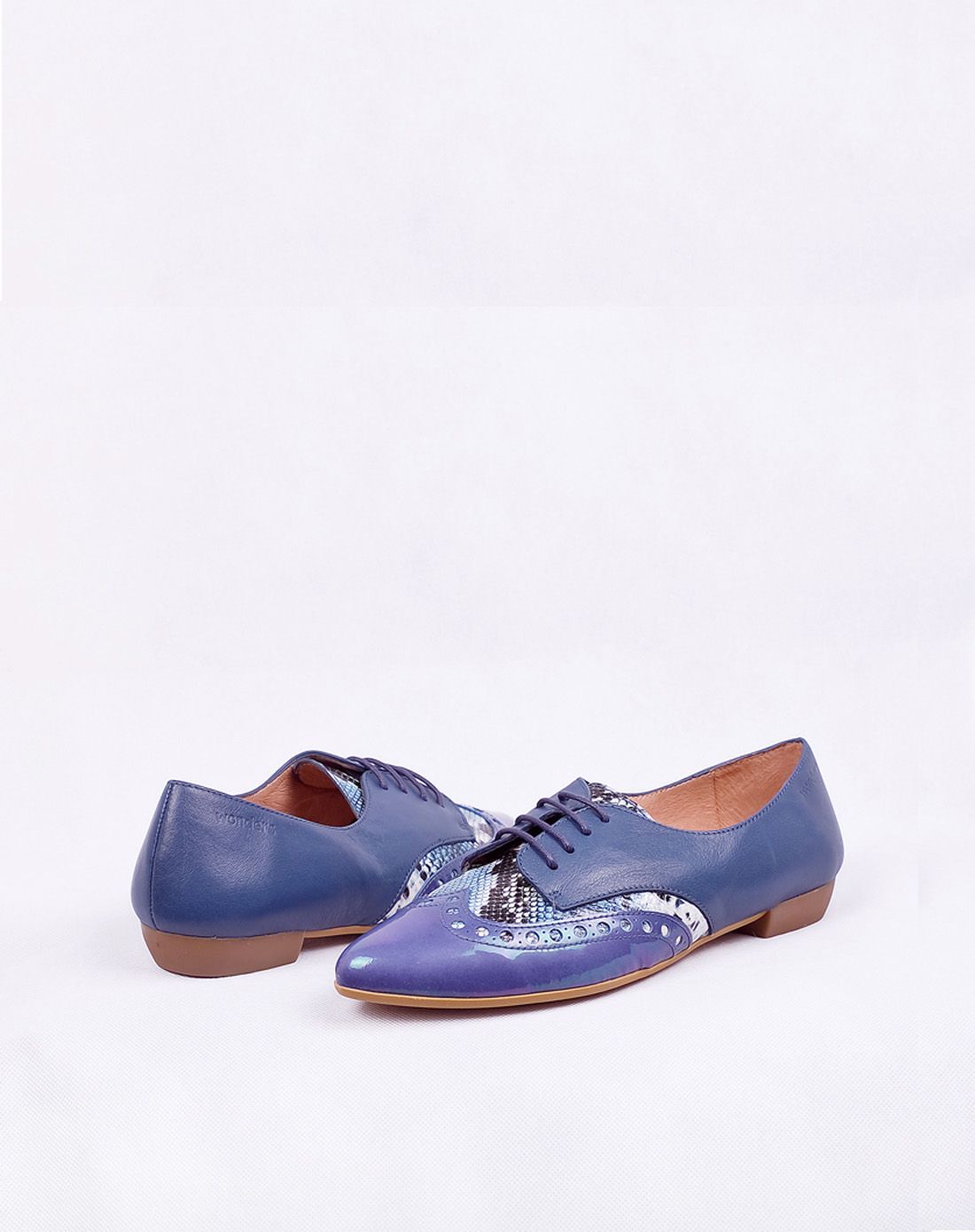 wonders西班牙藏南时尚系带单鞋