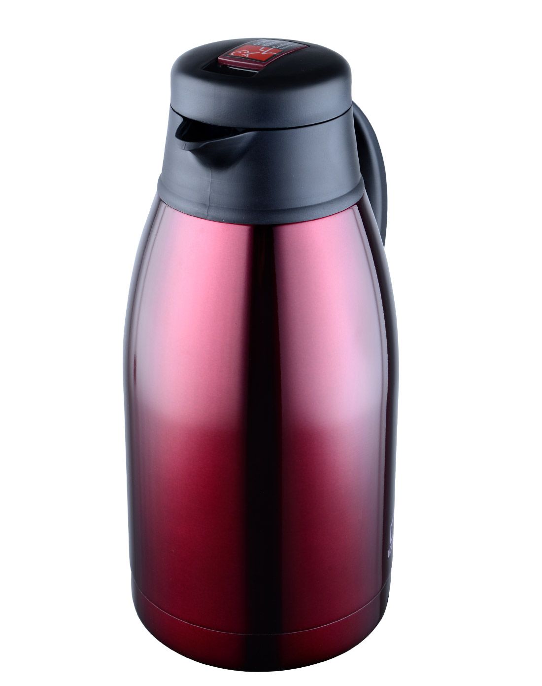 乐扣乐扣拉图大容量保温壶一键式咖啡壶热水壶 酒红色1900ml
