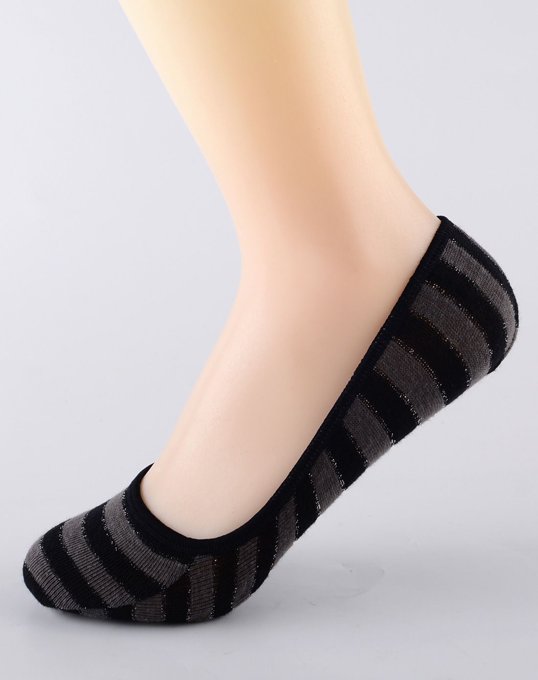 4双装女精梳棉隐形袜带防滑按摩底