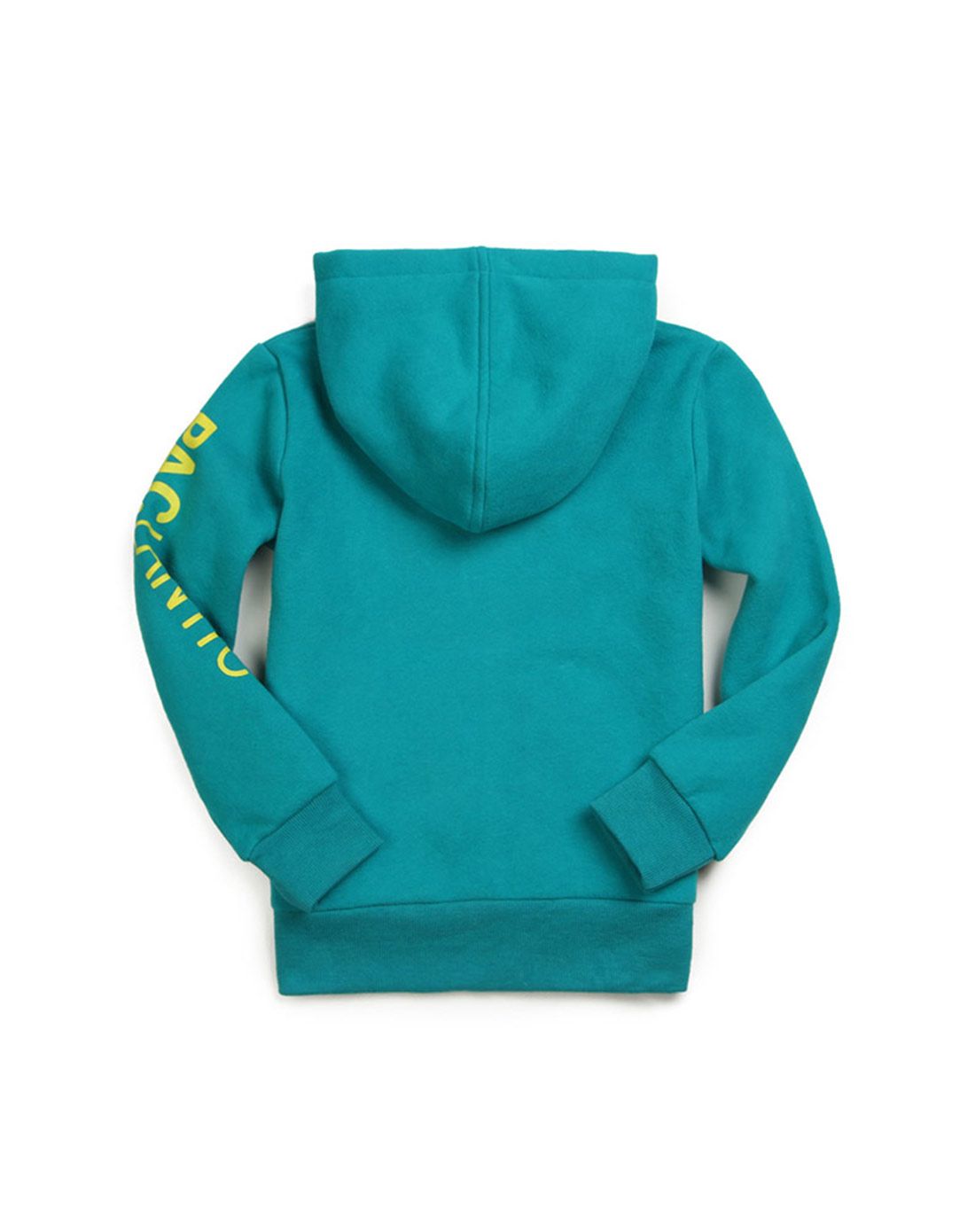 男女童孔雀蓝卫衣