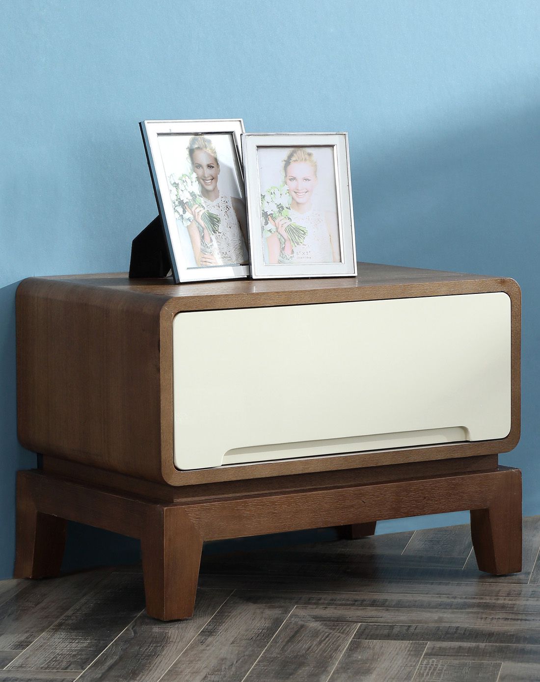 北欧宜家实木储物二斗柜