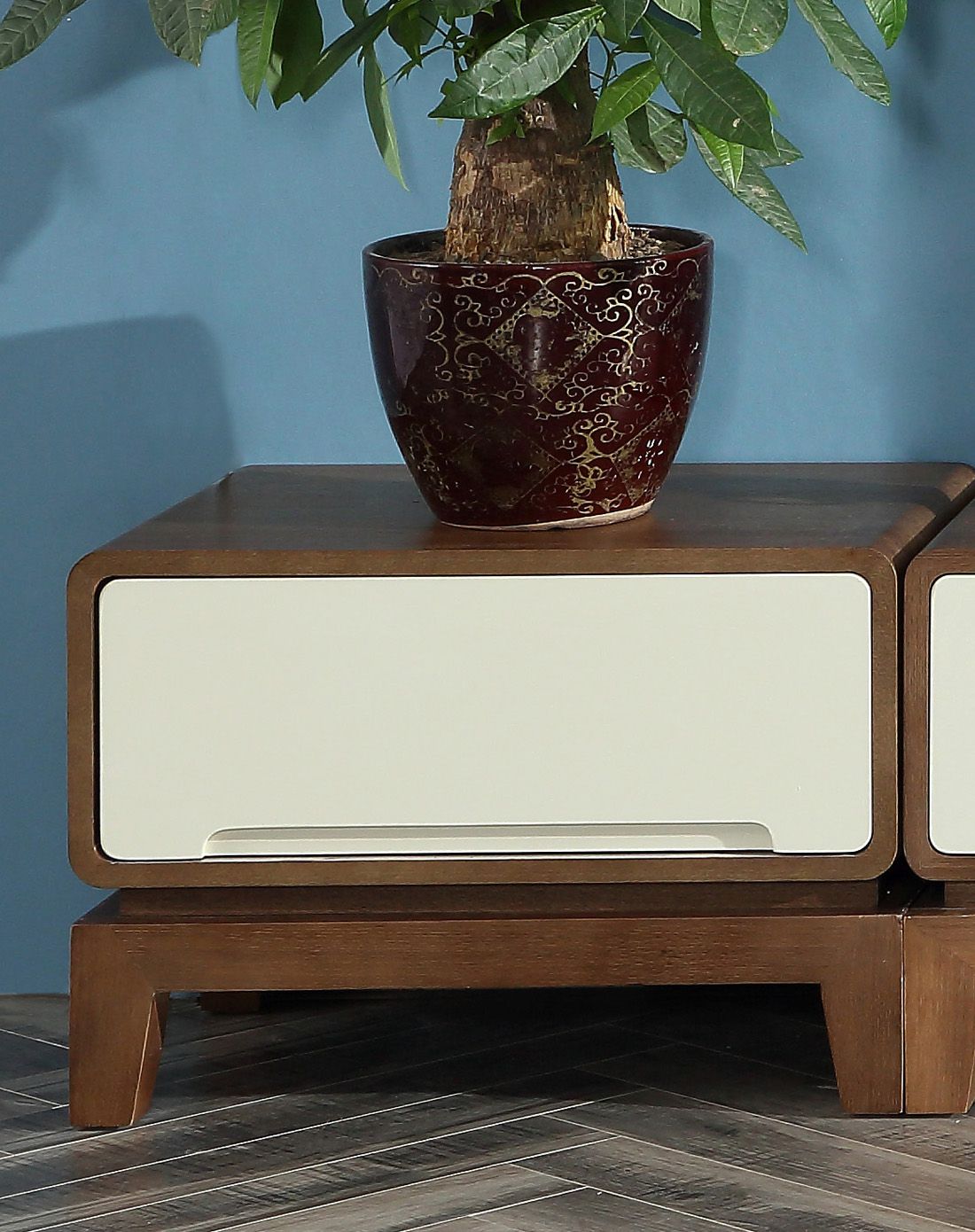 北欧宜家实木储物二斗柜