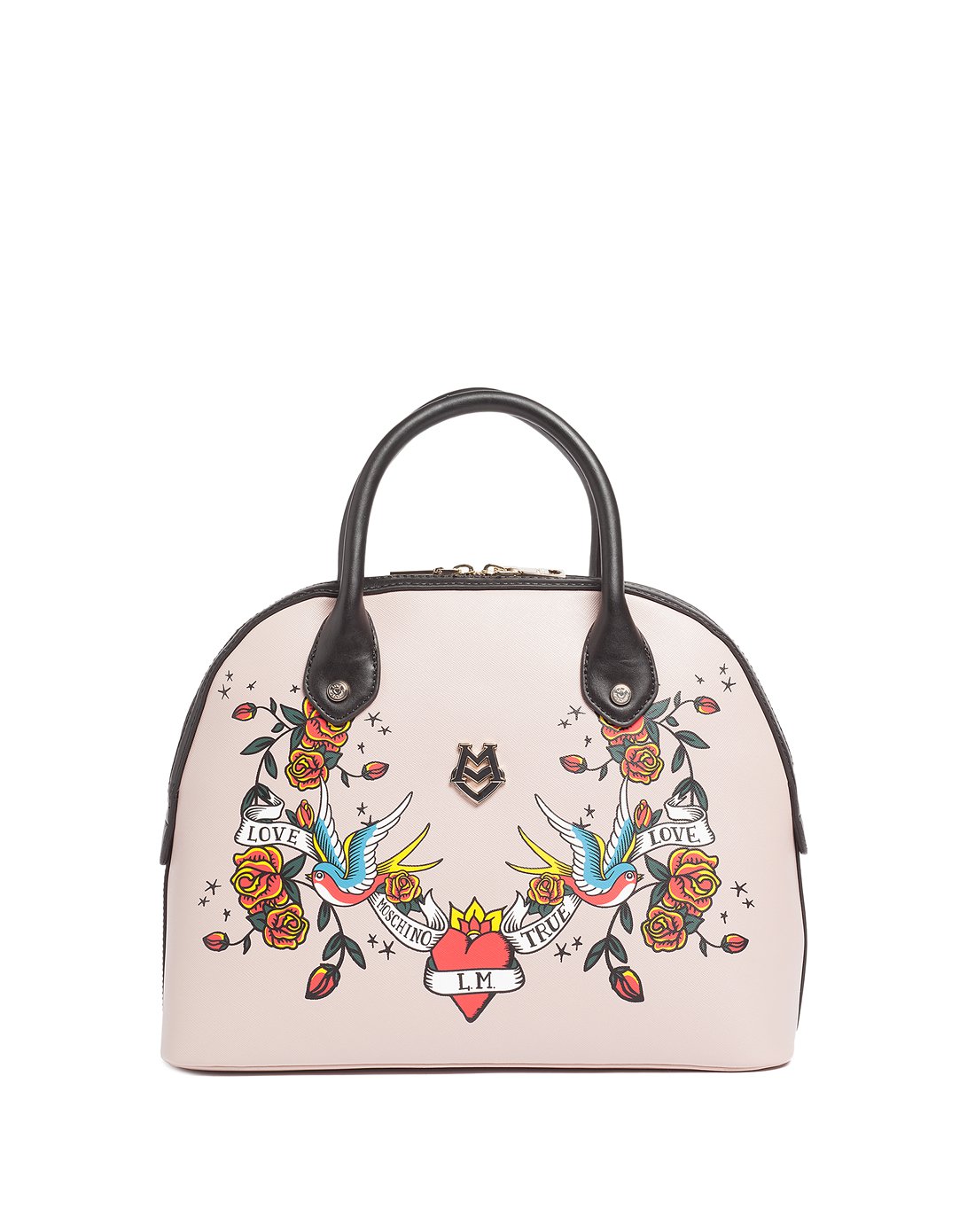 love moschino女士刺绣图案斜跨贝壳包