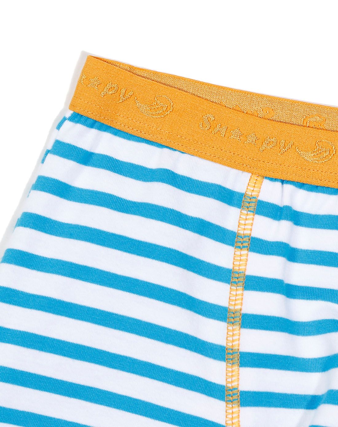 男童混色色织条平口裤(二入)