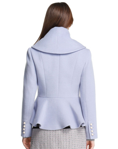 浅紫蓝俏丽甜美长袖外套