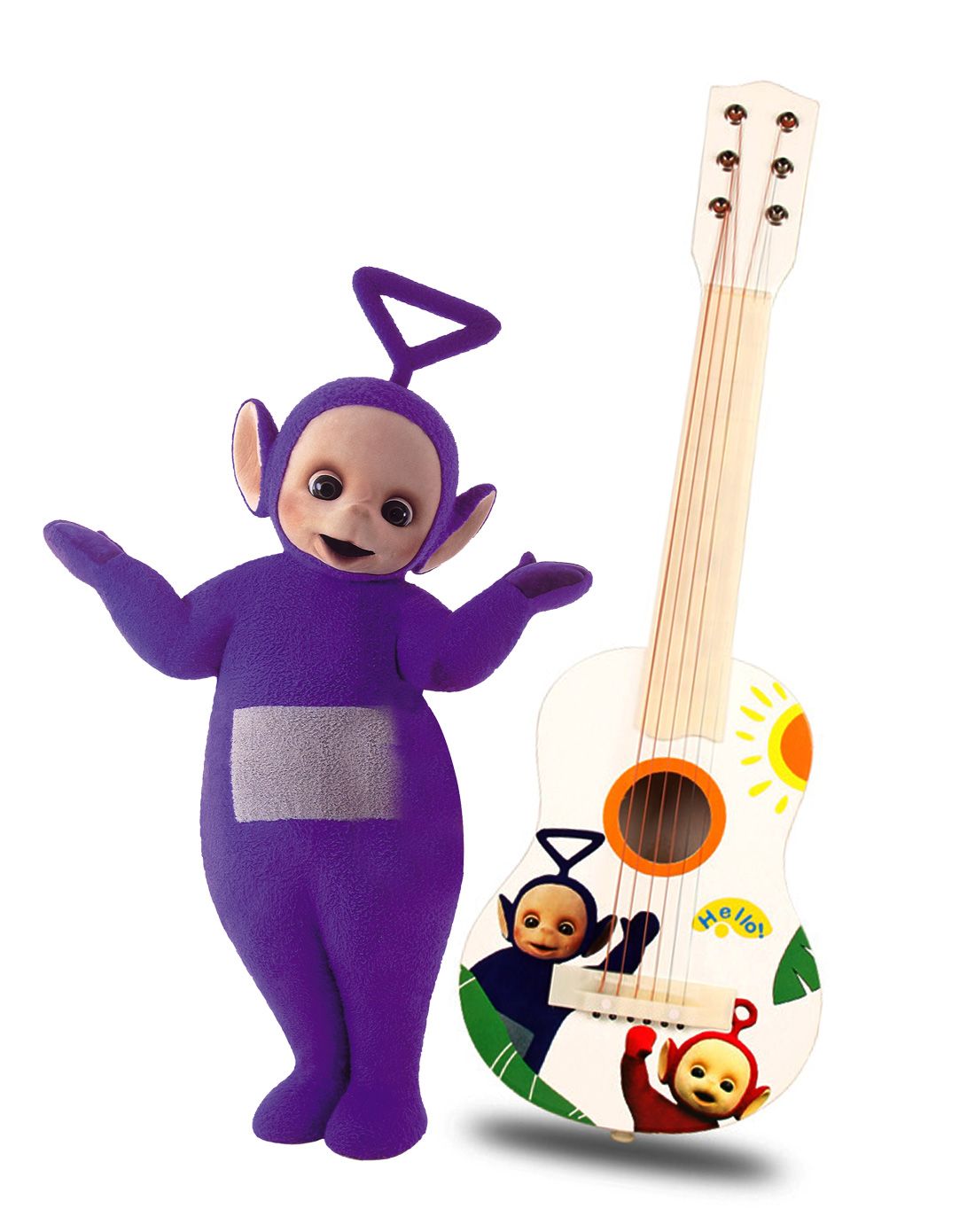 【新款】天线宝宝吉他-白色