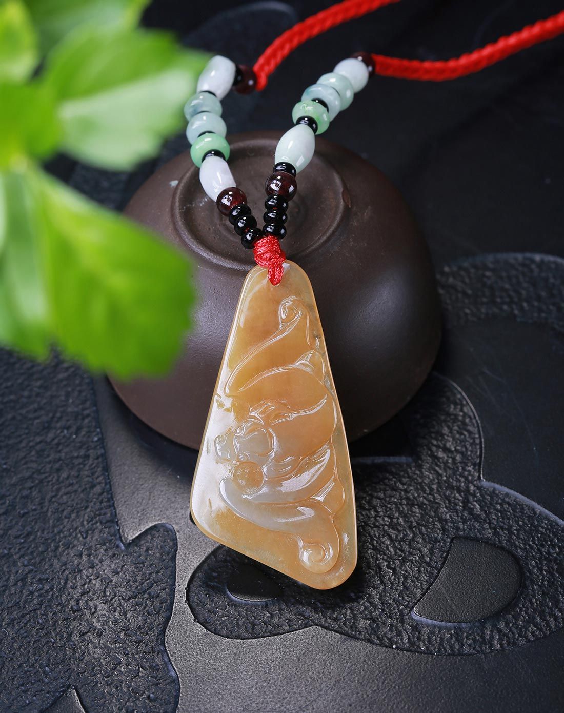 天然a货翡翠蝙蝠吊坠