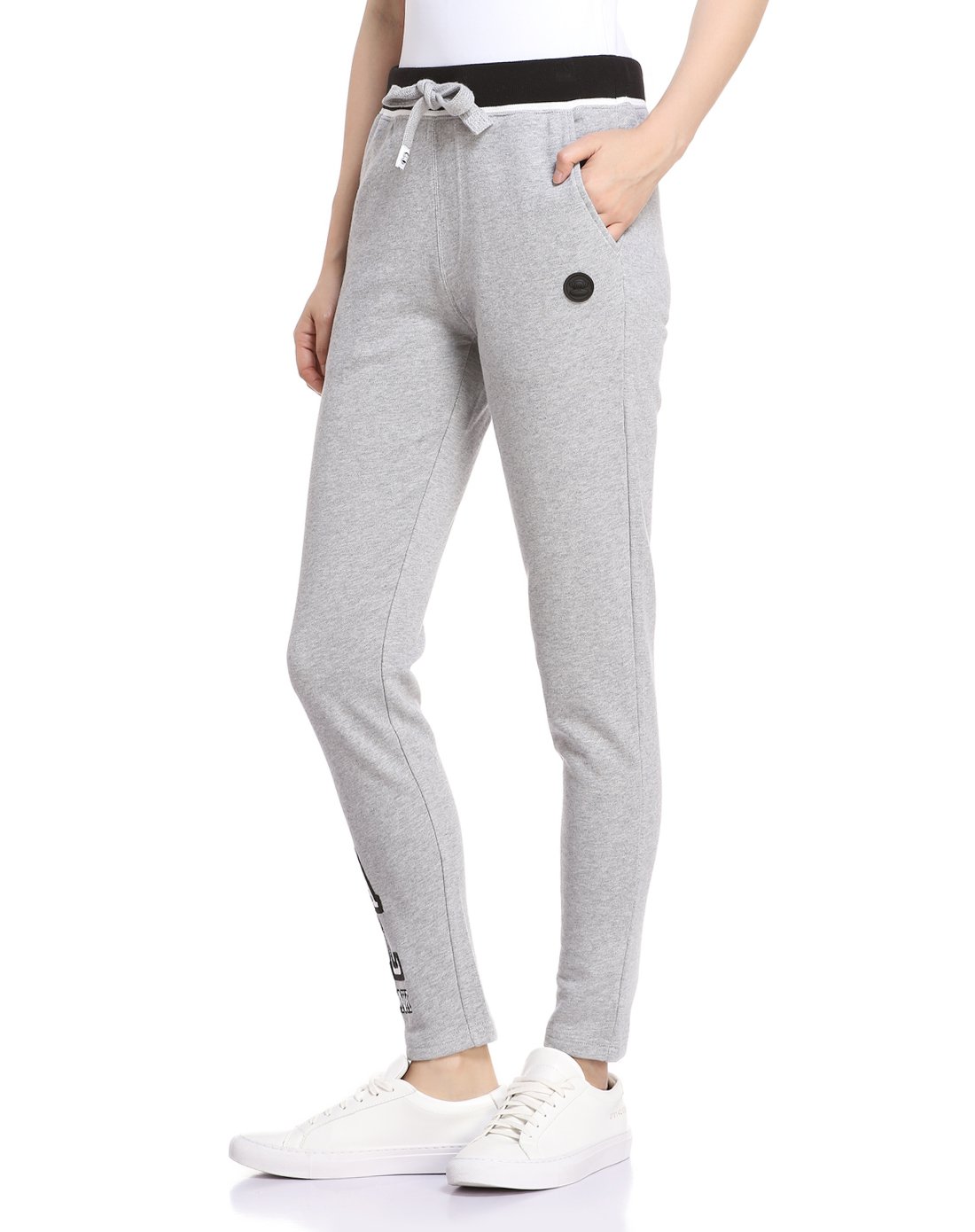 时尚百搭 女式麻灰卫裤