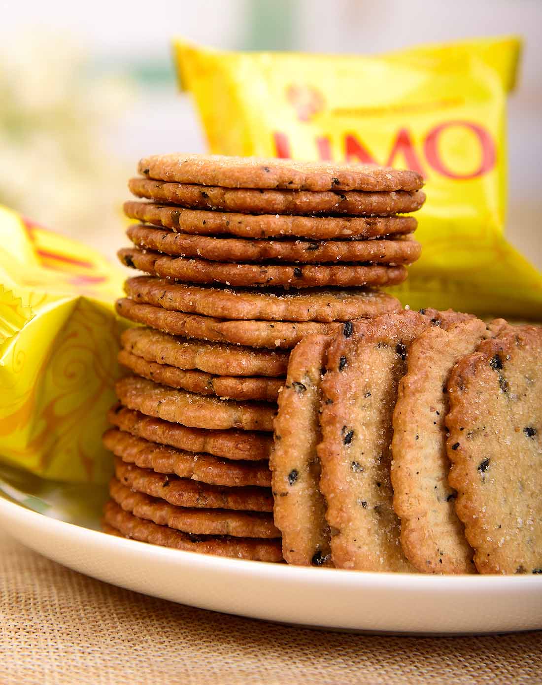 limo立沫黑白芝麻饼干240g