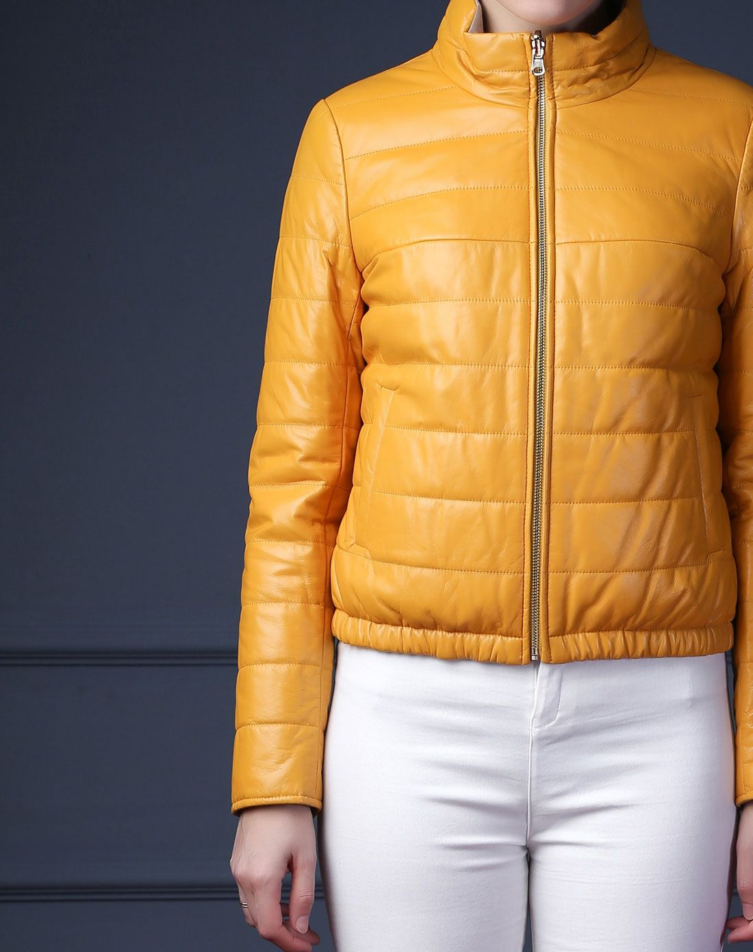 sovogue女士皮草专场女款中黄色绵羊皮时尚简约双面穿羽绒短款sgp