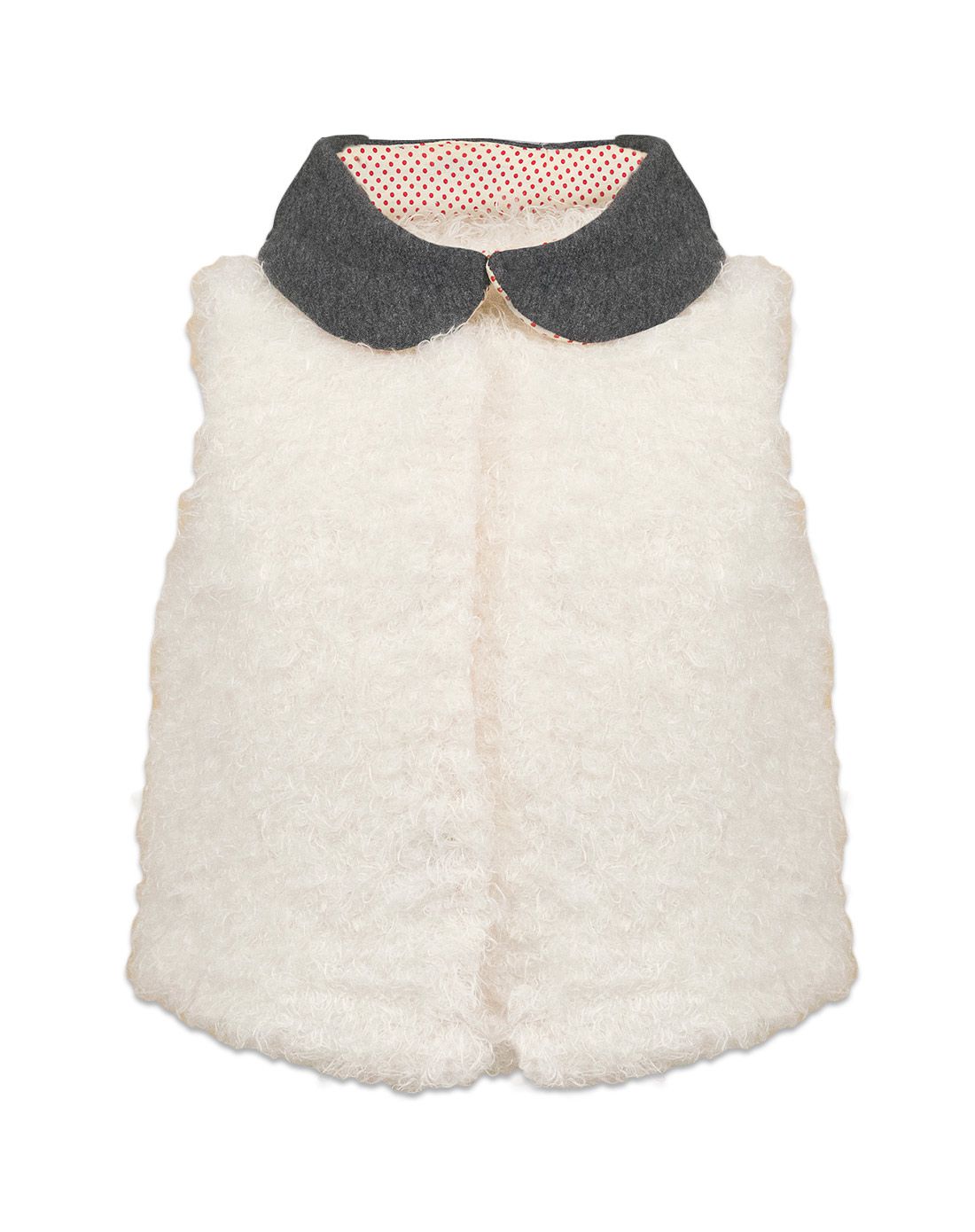 婴姿坊yingzifang婴童服饰反季专场女童米白可爱毛毛棉背心