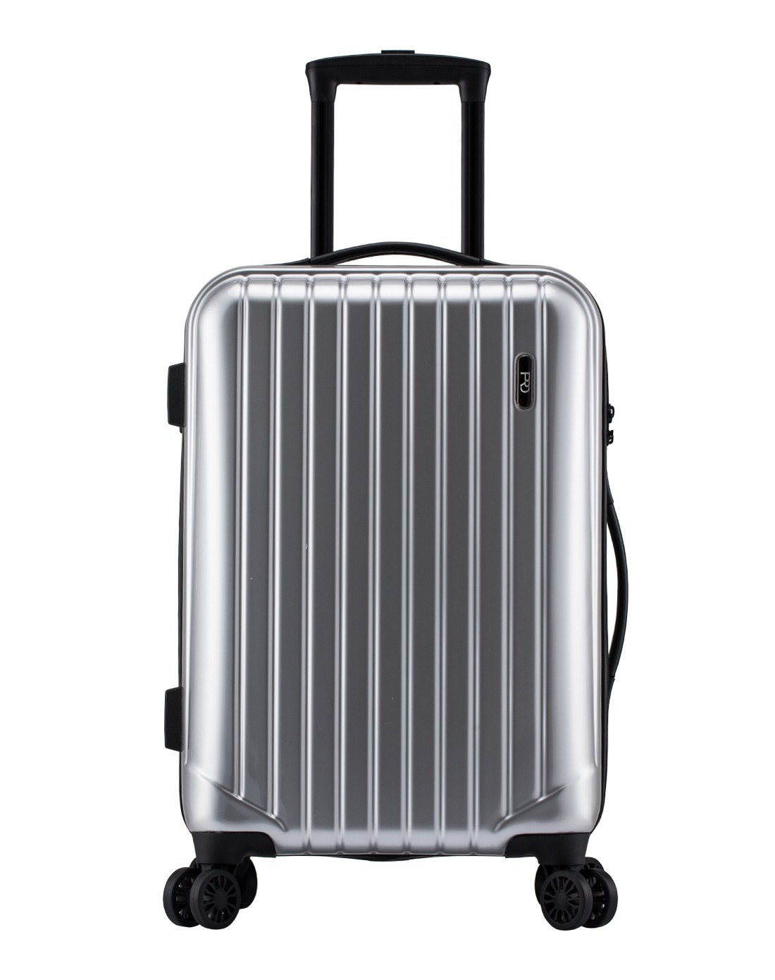 条纹拉杆箱镜面男女通用银白色26寸