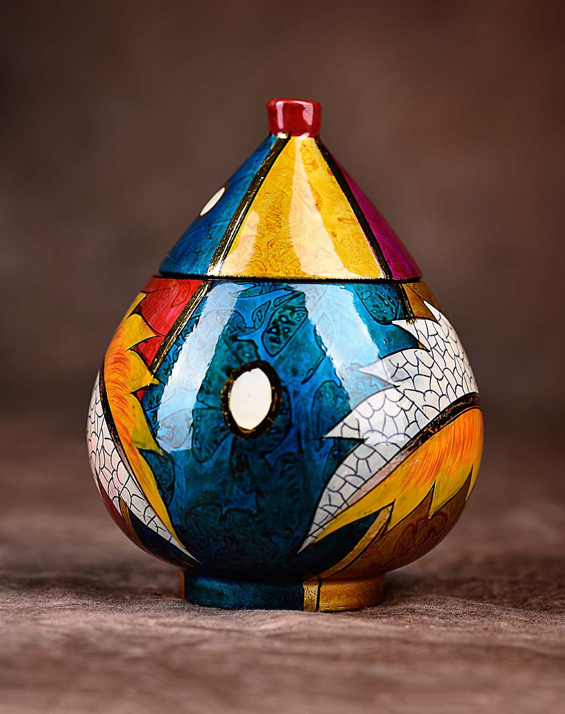 越南.芹苴南部布标族原住民纯手工漆器【茶叶罐】