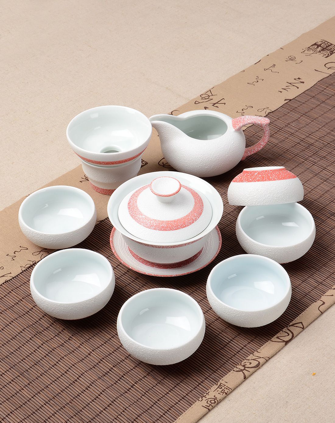 御瓷村雪花釉茶具套组